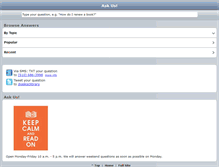 Tablet Screenshot of answers.aclibrary.org